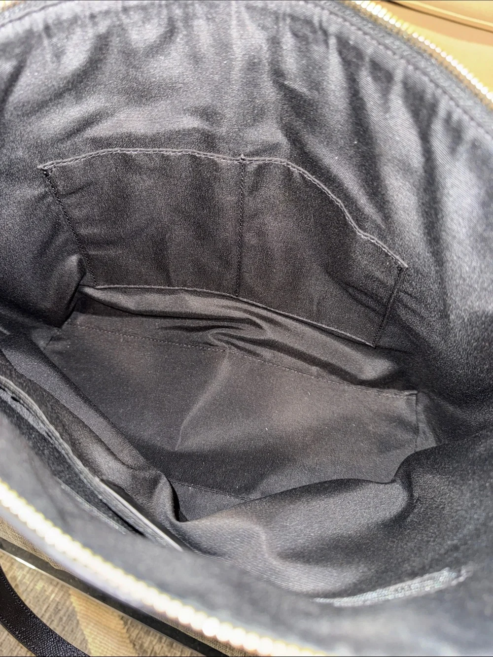 Coach Bag Gallery Large Black Leather Tote Bag With Gold Hardware EUC